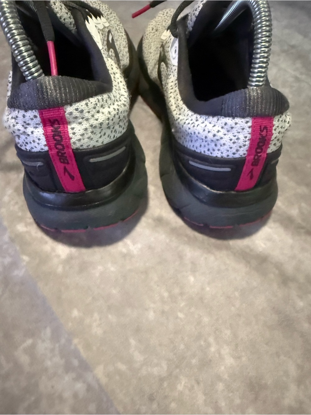 Brooks Women's White, Black & Pink Running Sneakers - Picture 5 of 7